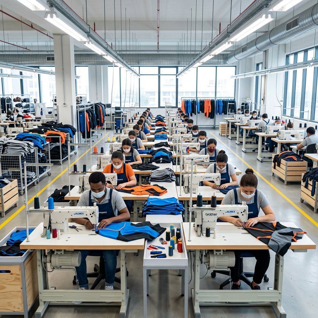 RAS Sportswear production floor