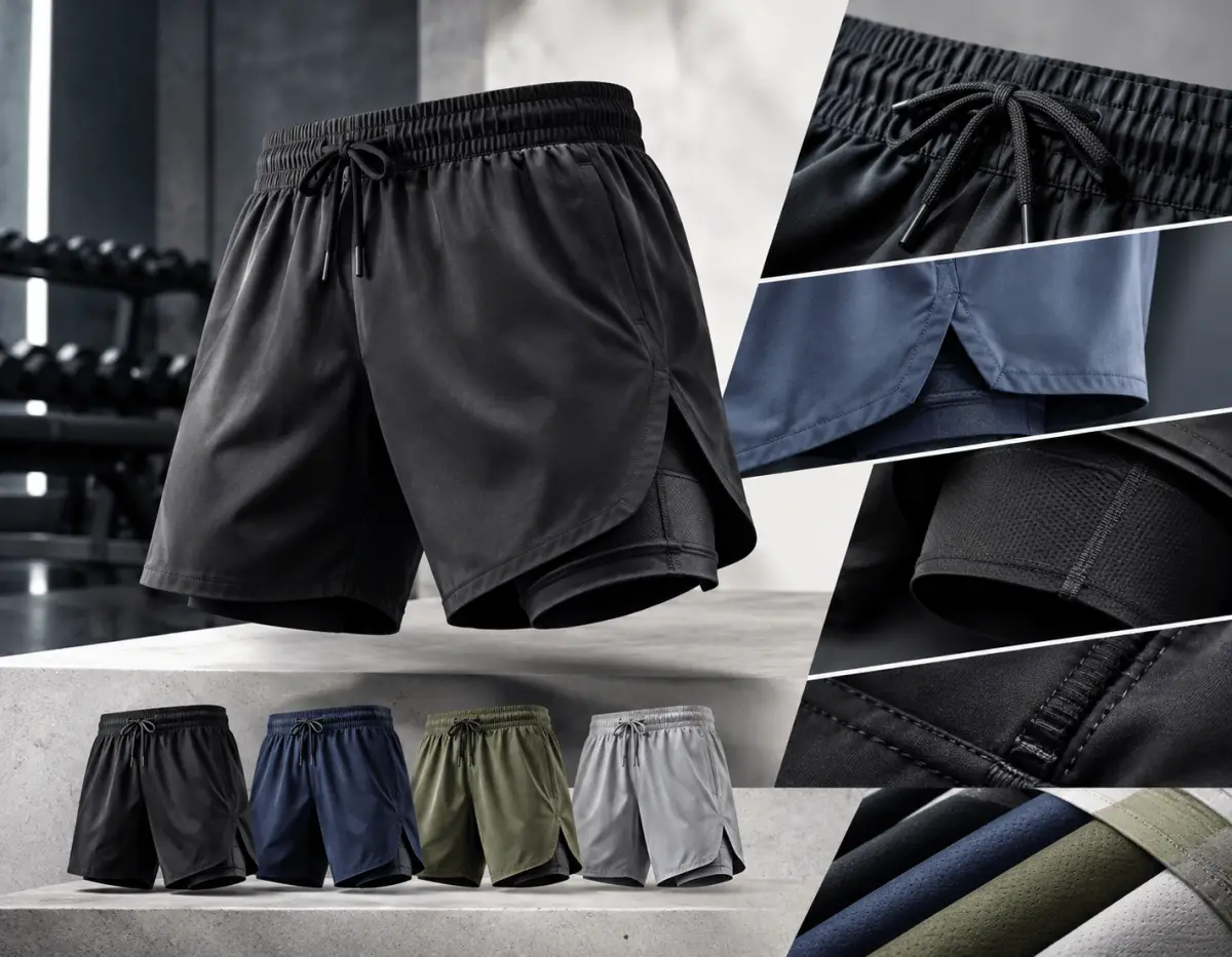 Fitness shorts that keep the inseam, liner, and bartack you approved.