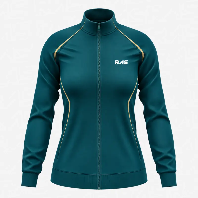 #3 Stand-collar zip gym jacket